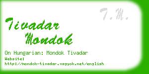 tivadar mondok business card